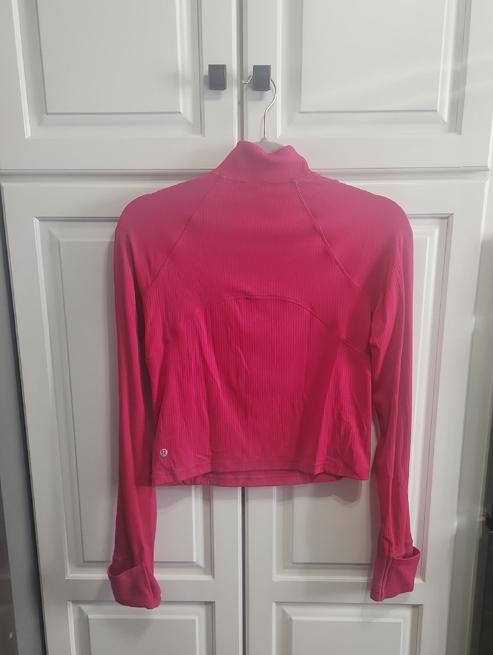 Lululemon Ribbed Cropped Half Zip Size Medium - Picture 3 of 7